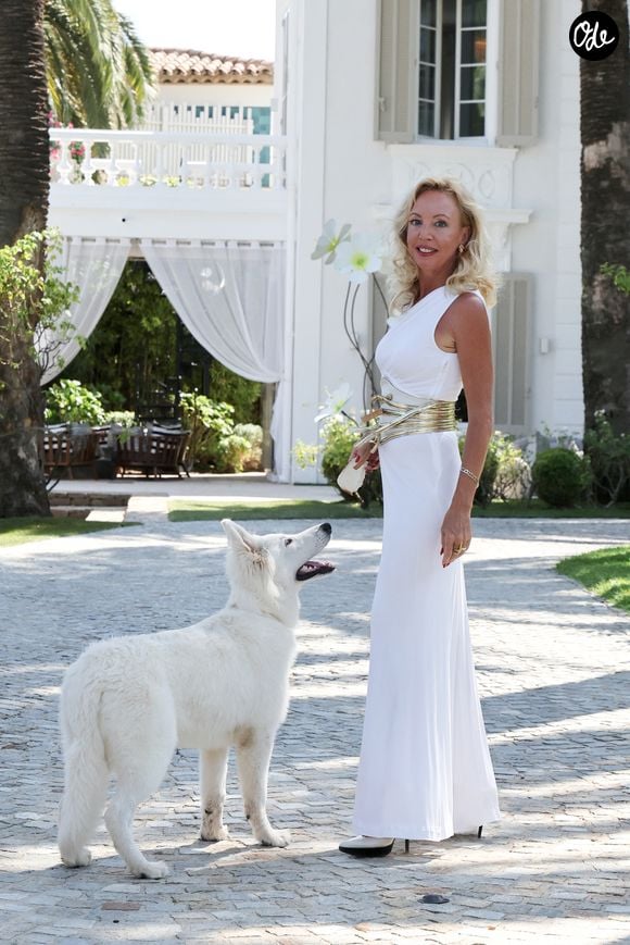 Exclusif - la princesse Camilla de Bourbon des Deux-Siciles lors d'un rendez-vous photo au Chateau de Saint-Tropez le 28 août 2024. Les princesses vont soutenir la première édition de l'événement de l'association Rokethon. 
© Claudia Albuquerque / Bestimage