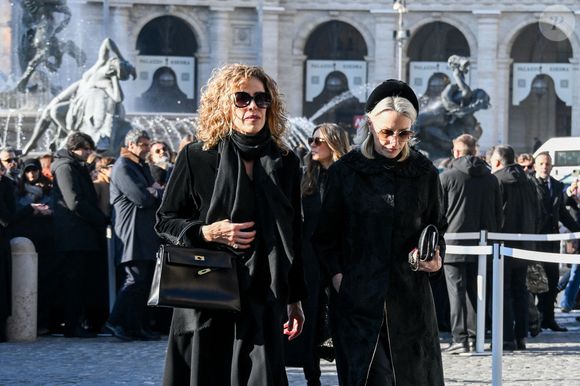 Rome, Italie : Rome, décès de Valentino Garavani - Funérailles dans la Basilique de Santa Maria degli Angeli e dei Martiri - Sur la photo : Micaela Calabresi Marconi (Credit Image : © Maurizio D'Avanzo/IPA via ZUMA Press)