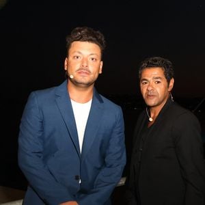 Kev Adams et Jamel Debbouze lors de la 3ème édition du festival L’Humour à la Plage à Juan les Pins, France, le 26 juin 2026. 

© Bebert-Tribeca/Bestimage