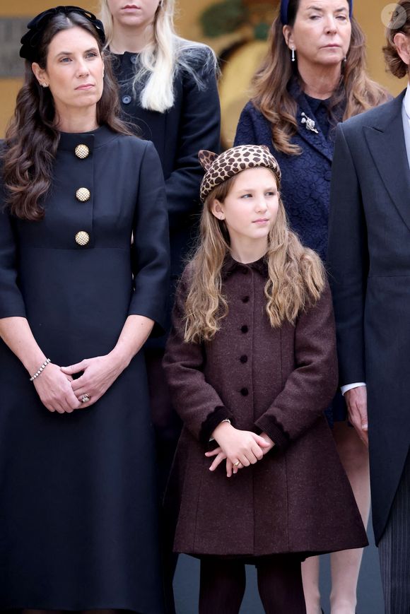 Tatiana Santo Domingo, et sa fille India- La famille princière monégasque dans la cour d'honneur du palais lors de la la fête nationale à Monaco le 19 novembre 2025. © Dominique Jacovides - Bruno Bebert / Bestimage