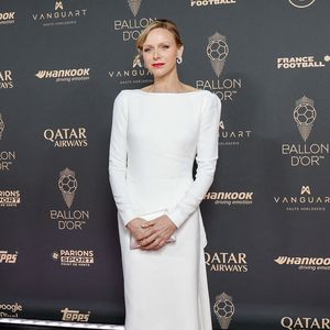 La princesse Charlène de Monaco au photocall de la 69ème cérémonie du Ballon D'Or 2025 au théâtre du Châtelet à Paris, France, le 22 septembre 2025. © Cyril Moreau/Bestimage
