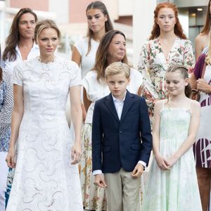 Le prince Albert II de Monaco, La princesse Charlène de Monaco avec leurs enfants le prince Jacques de Monaco, marquis des Baux et la princesse Gabriella de Monaco, comtesse de Carladès et Mélanie-Antoinette de Massy au 'Pique-nique des Monégasques’, Monaco.6 septembre 2025 © Olivier Huitel/Pool Monaco/Bestimage