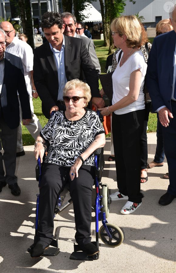 Inauguration de la rue Jacques et Bernadette Chirac, par la femme de l'ancien président de la République, Bernadette Chirac (en fauteuil roulant) et sa fille Claude, à Brive-la-Gaillarde. Le 8 juin 2018 @AGENCE / BESTIMAGE