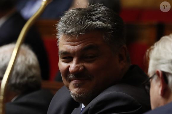 Le député "Les Républicains" David Douillet lors d'une séance de "Questions au gouvernement" à l'Assemblée nationale française à Paris, France, le 2 novembre 2016. Photo par Henri Szwarc/ABACAPRESS.COM