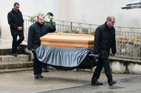 Exclusif - Obsèques d'Alain Morini-Bosc en l'église Saint-Pierre dans la commune d'Abrets en Dauphiné, France, le 14 mars 2025. © Romain Doucelin/Bestimage