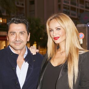 Adriana Karembeu et son mari André (Aram) Ohanian - Cérémonie de remise des prix du 25ème Sportel de Monaco le 8 octobre 2014. Philippe Doignon / Bestimage