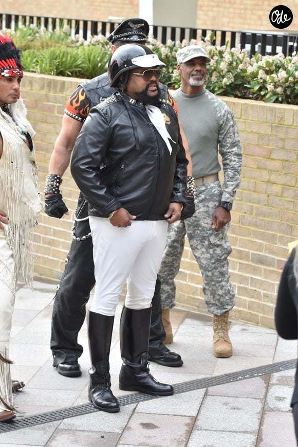 Victor Willis - Le groupe Village People pendant le tournage du show "This Morning" devant les studios ITV à Londres, le 19 mars 2019.

© Bestimage