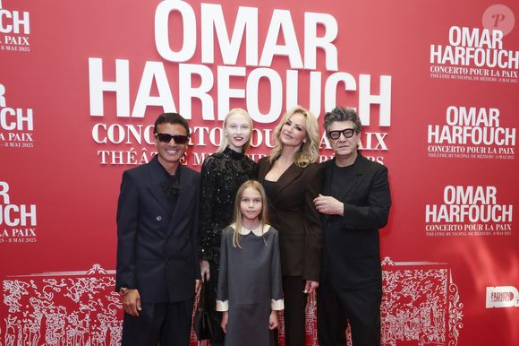 Exclusif - Adriana Karembeu et son compagnon Marc Lavoine, Omar Harfouch, sa femme Yulia Lobova et leur fille Gustavia - Concerto pour la paix de Omar Harfouch au théâtre de Béziers le 8 mai 2025 © Jack Tribeca / Bestimage