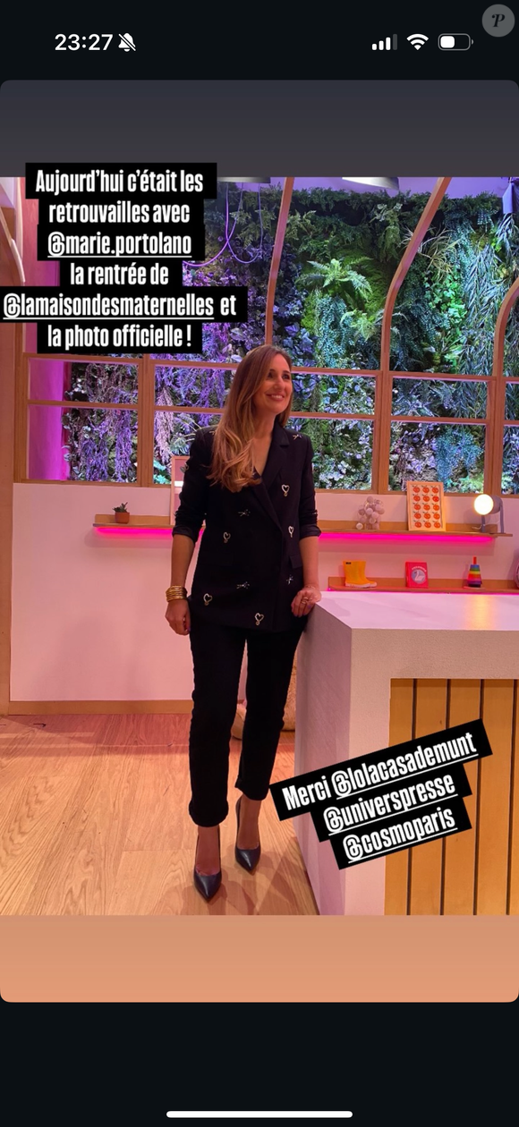 Pour son arrivée sur le plateau, elle a opté pour un look spécial.

Marie Portolano prend les commandes de la nouvelle version des "Maternelles".