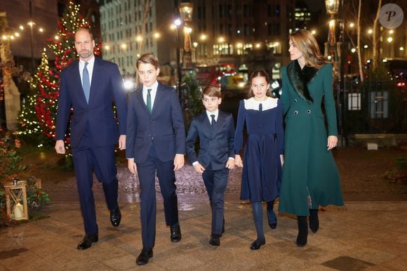 Le prince et la princesse de Galles et d'autres membres de la famille royale assistent au cinquième concert de chants de Noël "Together at Christmas" à l'abbaye de Westminster, Londres, Royaume-Uni, le 5 décembre 2025.