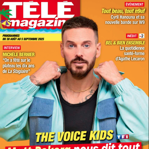 M. Pokora en couverture de "Télé Magazine", numéro du 19 août 2025.