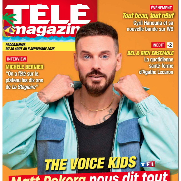 M. Pokora en couverture de "Télé Magazine", numéro du 19 août 2025.