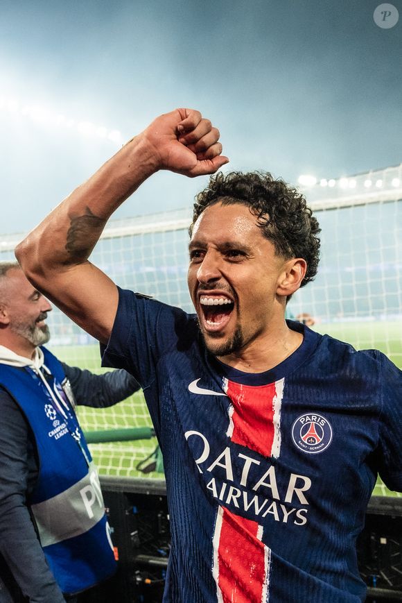 Marquinhos - Match retour de la Ligue Des Champions 2024-2025 (LDC) "PSG - Arsenal" (2-1) au Parc des Princes à Paris le 7 mai 2025. © Cyril Moreau/Bestimage