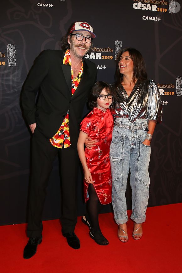Romane Bohringer et son ex-compagnon Philippe Rebbot avec leur fille Rose - Photocall de la 44ème cérémonie des César à la salle Pleyel à Paris. Le 22 février 2019 © Borde-Jacovides / Bestimage