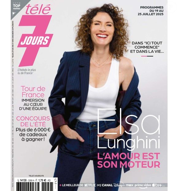 La Une du magazine "Télé 7 jours" avec Elsa Lunghini en couverture
