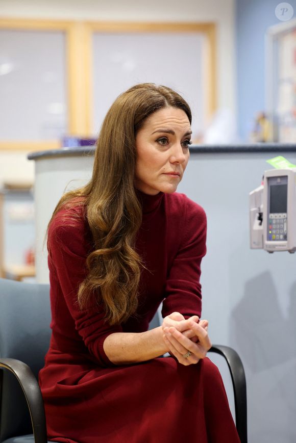 Catherine (Kate) Middleton, princesse de Galles à l'hôpital Royal Marsden, où elle a reçu son traitement contre le cancer, à Londres, Royaume-Uni, le 14 janvier 2025. © Chris Jackson/MirrorPix/Bestimage
