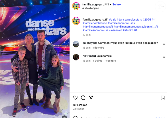 La famille Augoyard sur le plateau de Danse avec les stars en 2025.
Crédit : Instagram/famille.augoyard.tf1