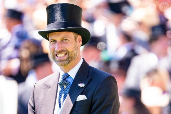 Le Prince William assiste à la deuxième journée du Royal Ascot à l'hippodrome d'Ascot, en Angleterre. © Backgrid USA / Bestimage
