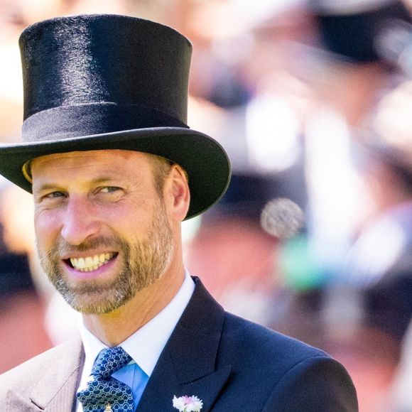 Le Prince William assiste à la deuxième journée du Royal Ascot à l'hippodrome d'Ascot, en Angleterre. © Backgrid USA / Bestimage