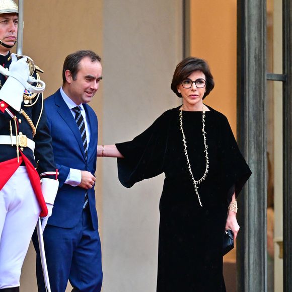 Sébastien Lecornu, Ministre des Armées, Rachida Dati, Ministre de la Culture - Arrivées des personnalités au dîner d’État en l’honneur du président brésilien et de sa femme au palais présidentiel de l’Élysée à Paris le 5 juin 2025.

© Christian Liewig / Bestimage