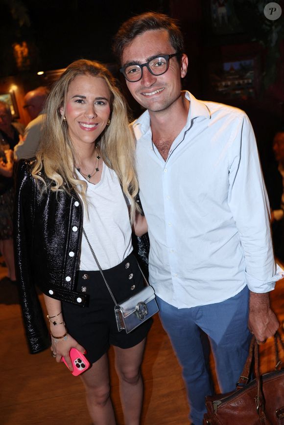 Sarah Saldmann et Nathan Devers assistent au lancement du livre de Paul Melun " Chateaux & Logis en Thouarsais " organisé par Five Eyes Production au Buddha Bar à Paris, à Paris, France, le 26 juin 2024. Photo by Jerome Dominé/ABACAPRESS.COM
