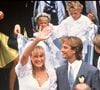 Mariage de David Hallyday et Estelle Lefébure, en Normandie
Septembre 1989
