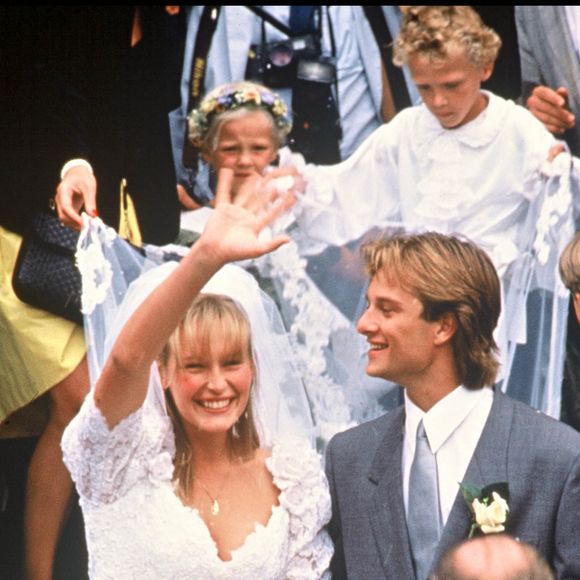 Mariage de David Hallyday et Estelle Lefébure, en Normandie
Septembre 1989