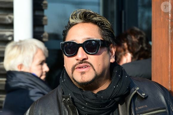 Le chanteur Bichou - Obsèques de Gilles Dreu au crématorium de Lavilledieu en Ardèche le 16 janvier 2025.
© Romain Doucelin / Bestimage