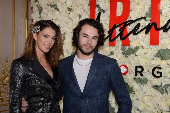Iris Mittenaere (ambassadrice de la marque Morgan, Miss France 2016 et Miss Univers 2016) et Anthony Colette à la soirée de lancement la nouvelle collection Iris Mittenaere for Morgan (Morgandetoi), Sortie officielle le 03.04.2019, à La Maison des Centraliens à Paris, France, le 14 mars 2019. © Rachid Bellak/Bestimage