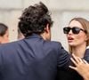 Héloïse et Carlo Agostinelli ont pu compter sur le soutien de leur papa. 

Héloïse Agostinelli, la fille de la défunte - Arrivées aux obsèques de Mathilde Favier en l'église Saint-Sulpice à Paris, le 31 aout 2026. © Dominique Jacovides-Cyril Moreau/Bestimage