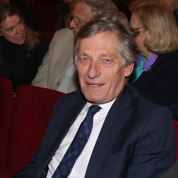 Exclusif - Nicolas de Tavernost - Personnalités à la pièce de théâtre de J.M.Rouart (de l'Académie Française), « Le Bar de l'Oriental », au Théâtre Montparnasse à Paris, France. Le 8 février 2024. 
© Bertrand Rindoff / Bestimage