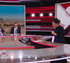 Apolline de Malherbe contrainte d'avoir un micro-main à la suite d'un imprévu, le 14 mars 2025, sur BFMTV