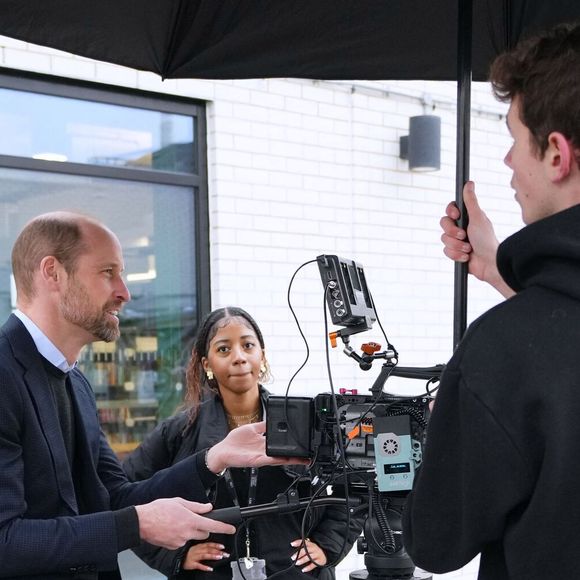 Le prince William, prince de Galles, visite la London Screen Academy à Londres le 12 février 2025. ALPHA AGENCY / BESTIMAGE