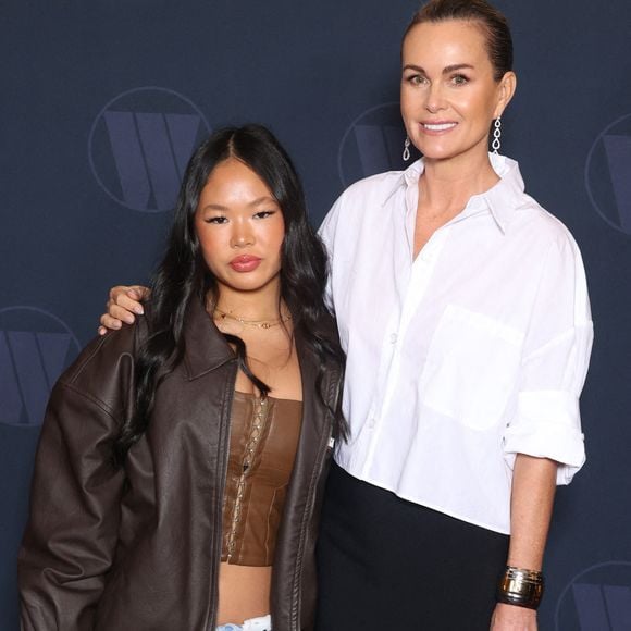Laeticia Hallyday et sa fille Joy Hallyday assistent à la première de Largo Winch : Le Prix de l'argent au Grand Rex à Paris, France, le 18 juin 2024. Photo par Jerome Dominé/ABACAPRESS.COM