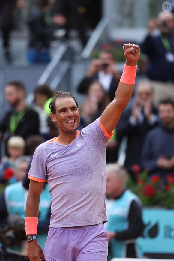 Rafael Nadal, au tournoi de tennis Mutua à Madrid le 29 avril 2024. Antoine Couvercelle / Panoramic / Bestimage