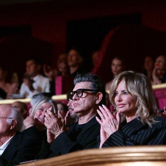 Exclusif - Catherine Deneuve, Vladimir Cosma, Marc Lavoine et sa compagne Adriana Karembeu au "concerto pour la paix" de Omar Harfouch au théâtre des Champs-Elysées à Paris le 18 septembre 2024.

© Rachid Bellak / Bestimage