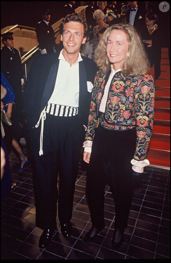 Brigitte Fossey et Stéphane Freiss lors d' une soiree au festival de Cannes en 1990. ©Angeli-Rindoff/Bestimage