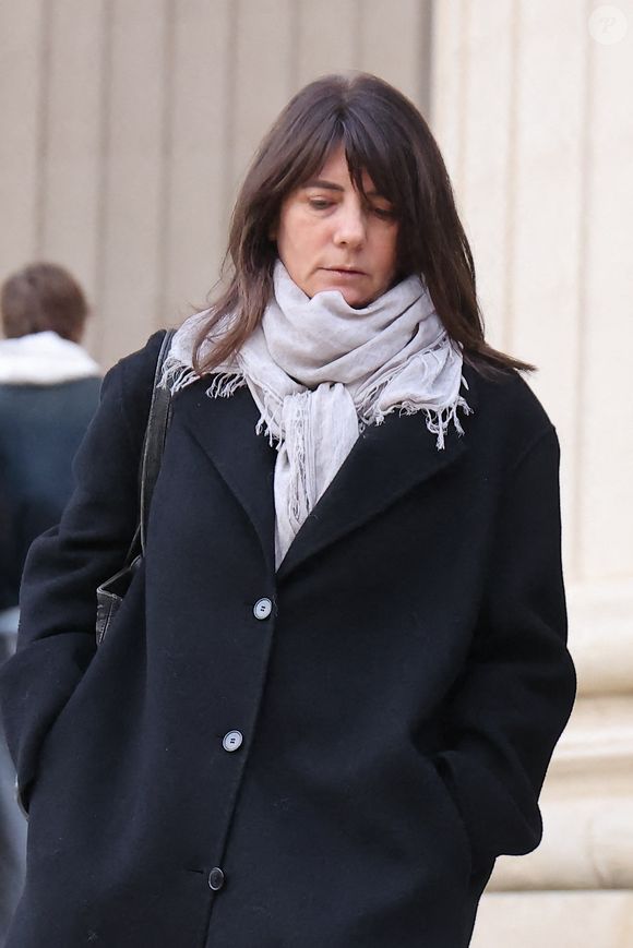 Estelle Denis - Sorties de la cérémonie religieuse en hommage à Rolland Courbis en l'église de la Madeleine à Paris, France, le 14 janvier 2026. © Jacovides-Moreau/Bestimage
