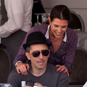 Gad Elmaleh et Charlotte Casiraghi - 20e Jumping International de Monte-Carlo au Port Hercule de Monaco à Monte-Carlo, le 27 juin 2015. La compétition célèbre cette année un double anniversaire : les 20 ans du Jumping et les 10 ans du Longines Global Champions Tour. @JUNIOR / BESTIMAGE