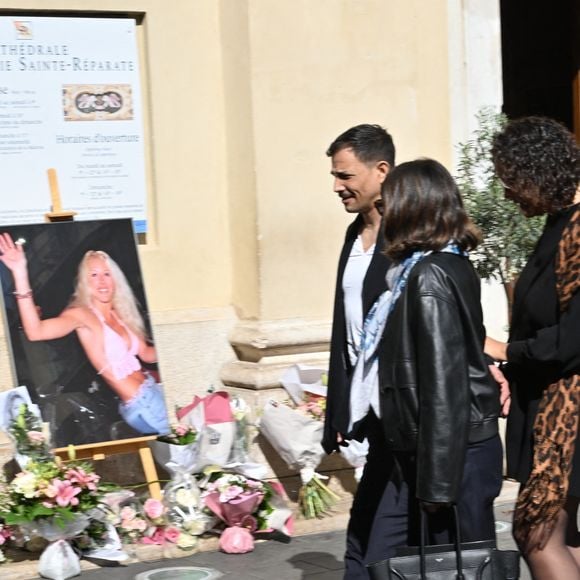Steevy Boulay, Benjamin Castaldi, Julie Mercy, Alexia Laroche-Joubert - Obsèques de Loana Petrucciani dans la cathédrale Sainte-Réparate à Nice le 10 avril 2026. L'ancienne star de téléréalité a été retrouvée morte dans son appartement niçois par les autorités, le 25 mars dernier.
© Bruno Bebert / Bestimage
