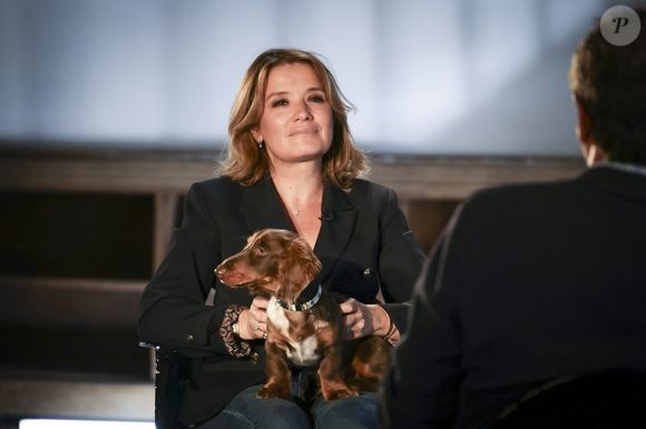 Exclusif - Pascale de La Tour du Pin pendant l’enregistrement d’Animaux Stars, présenté par B.Montiel et diffusé le 6 septembre 2025 sur Animaux TV, à Paris, France le 3 juillet 2025. © Jack Tribeca/Bestimage