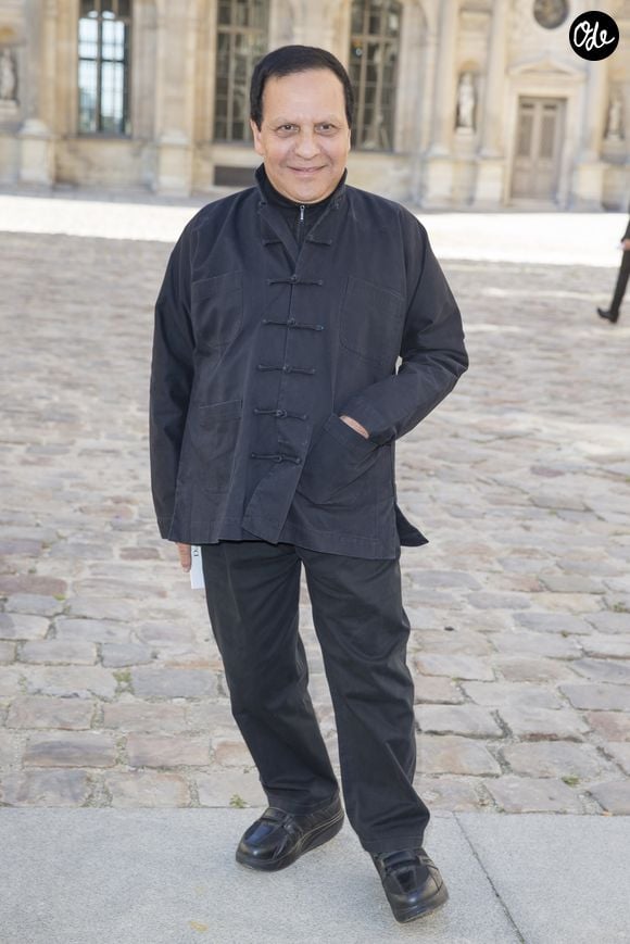 Azzedine Alaïa au défilé de mode "Christian Dior", collection prêt-à-porter printemps-été 2015, à Paris. Le 26 septembre 2014