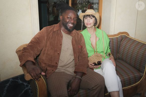 Exclusif - Sly Johnson, Mathilda May lors de la soirée Focus Cameroun 2, un voyage culturel, par Nathalie Garçon à la Galerie Vivienne à Paris... © Jack Tribeca / Bestimage