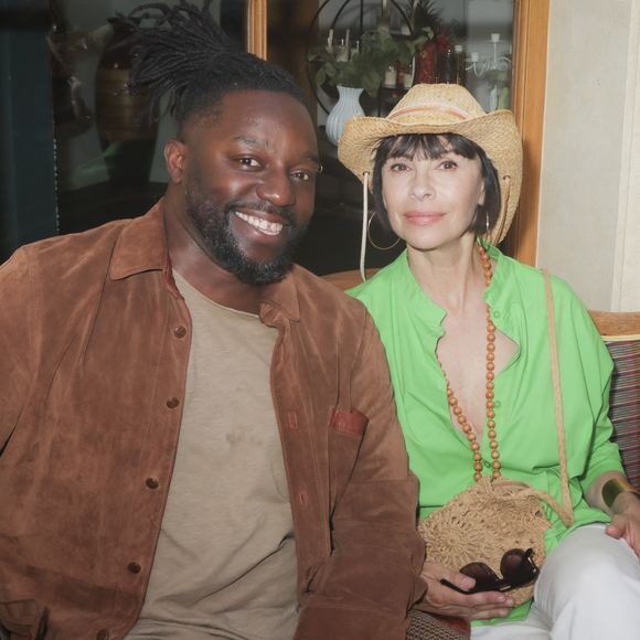 Exclusif - Sly Johnson, Mathilda May lors de la soirée Focus Cameroun 2, un voyage culturel, par Nathalie Garçon à la Galerie Vivienne à Paris... © Jack Tribeca / Bestimage