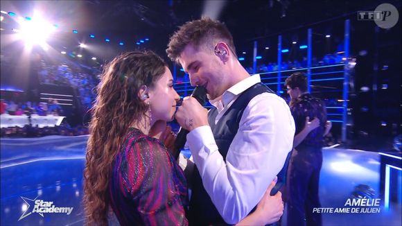 Amélie et Julien Lieb sur le plateau de la "Star Academy 2023"