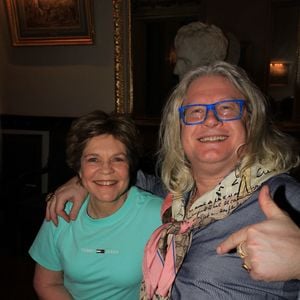 Exclusif - Sabine Paturel, Pierre-Jean Chalençon - People lors d'une soirée cocktail chez Pierre-Jean de Chalençon au Palais Vivienne à Paris. Le 2 février 2022