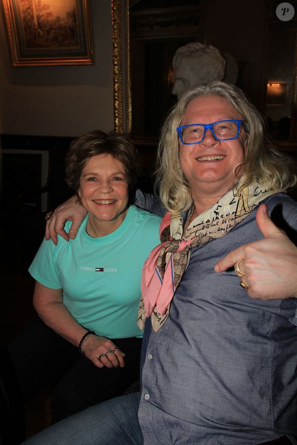 Exclusif - Sabine Paturel, Pierre-Jean Chalençon - People lors d'une soirée cocktail chez Pierre-Jean de Chalençon au Palais Vivienne à Paris. Le 2 février 2022