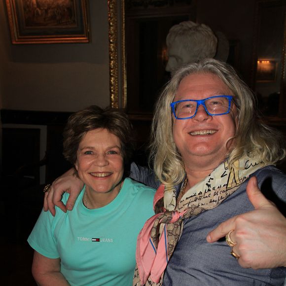 Exclusif - Sabine Paturel, Pierre-Jean Chalençon - People lors d'une soirée cocktail chez Pierre-Jean de Chalençon au Palais Vivienne à Paris. Le 2 février 2022
