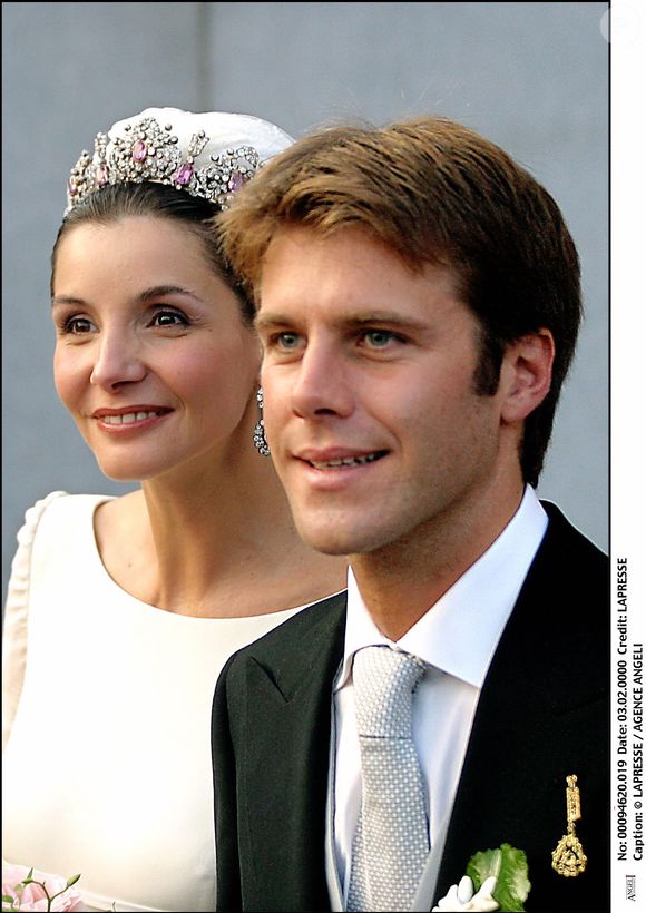 Mariage du prince Emmanuel Philibert de Savoie et de Clotilde Courau à la basilique Saint Marie des anges le 25 septembre 2003 LAPRESSE / BESTIMAGE