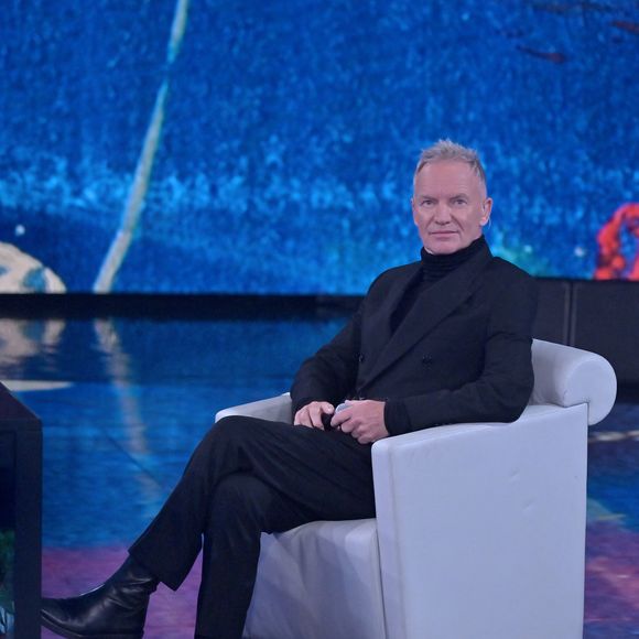 Le chanteur Sting est l'invité de l'émission Che tempo che fa à Milan le 8 décembre 2024. SGP / BESTIMAGE